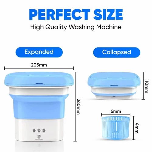 Washer with dryer mini portable and foldable washing machine