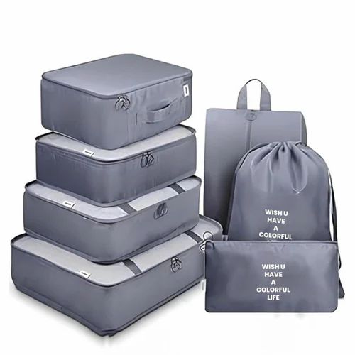 7-in-1 Travel Organizer Set, Nylon Packing Cubes, Compact Luggage Organizers for Clothes, shoes etc