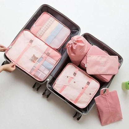 7-in-1 Travel Organizer Set, Nylon Packing Cubes, Compact Luggage Organizers for Clothes, shoes etc