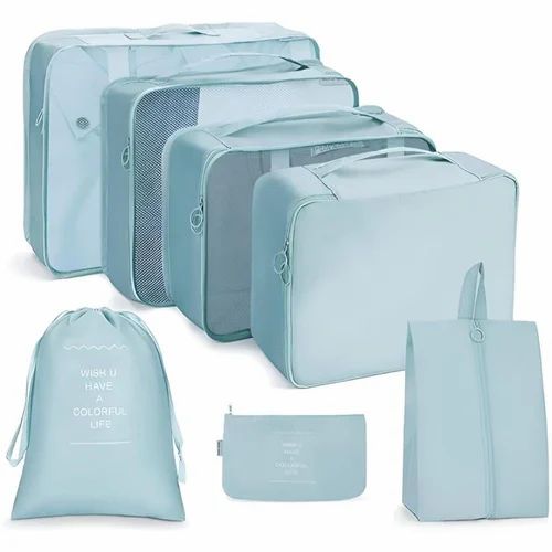 7-in-1 Travel Organizer Set, Nylon Packing Cubes, Compact Luggage Organizers for Clothes, shoes etc