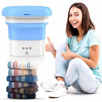 Washer with dryer mini portable and foldable washing machine