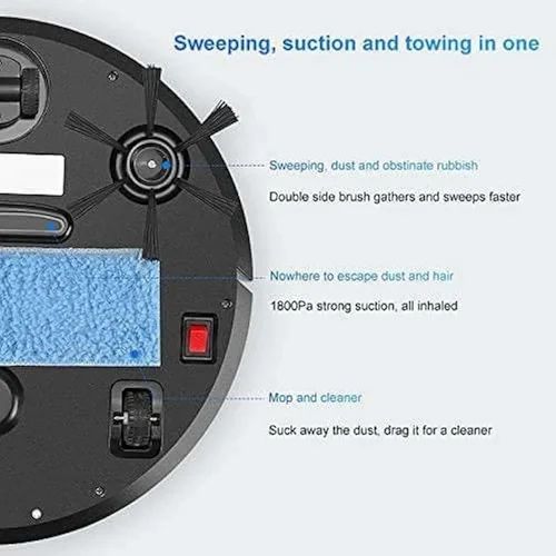 Robot vaccum cleaner with sweeping
