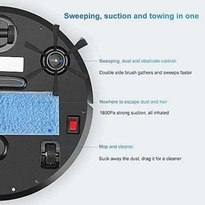 Robot vaccum cleaner with sweeping