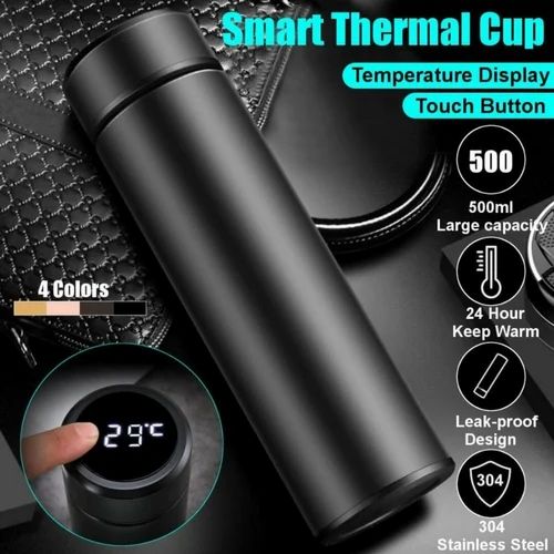 Stainless steel smart flask with Temperature display water bottle